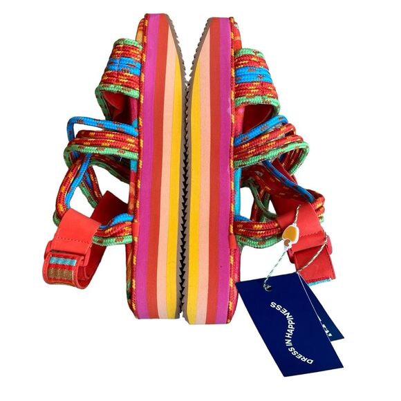 Farm Rio Women’s 8 Ipanema Tropical Platform Sandal Vibrant Multicolor New - Picture 7 of 12